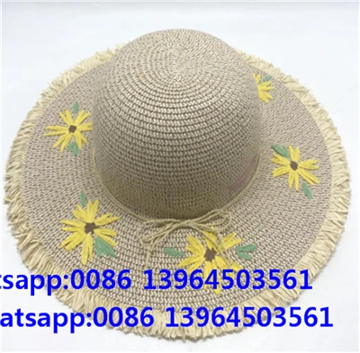 Handgjord Flower Girl Outdoor Beach Hat