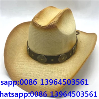 Nödställd Halm Fedora Hatt Med Knappremsa