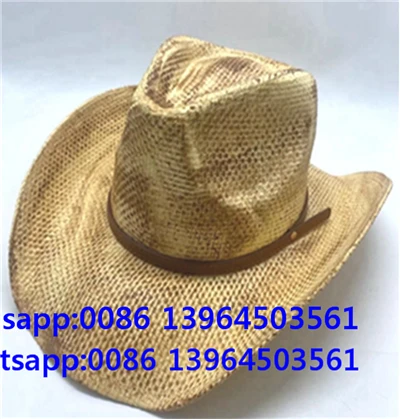 Cowboyhatt Dam Vintage Western Flätat Bälte Dekor