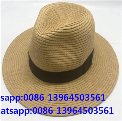 Brun färg solhatt med svart tejp