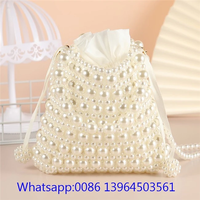 Faux Pearl handväska för kvinnor
