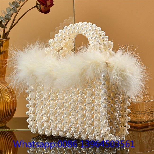 Handvävd Women Pearl Party Bag