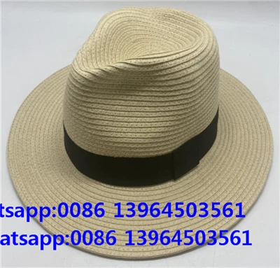 Casual snål papper halmhatt Fedora topphatt
