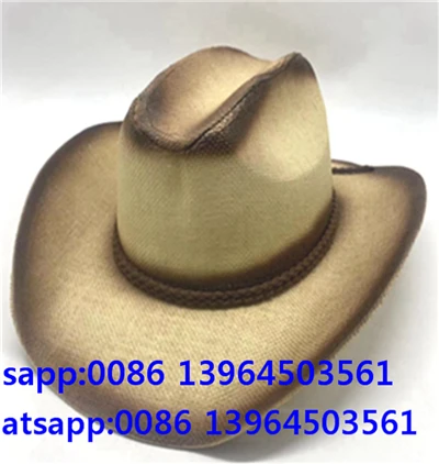 Trendig solbränd cowboyhatt i två toner