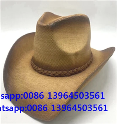 Gentlemen Hat Straw Cowboy Hat Outdoor Beach Hat