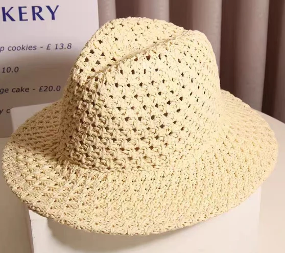 Flower Hollow Handgjord Staw Women Hat