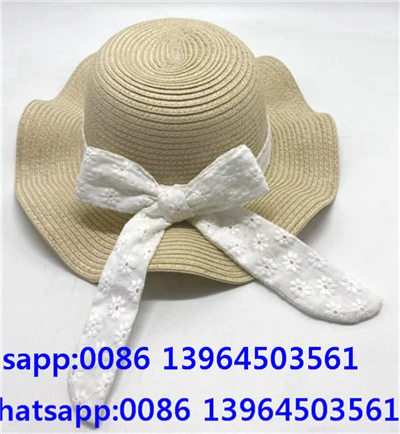 Lady Straw Bowknot Beach Hat