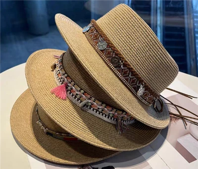 Boho Brun Kvinnor Strå Strand Hatt