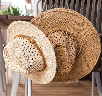Ihålig handgjorda pappersvävda kvinnor sommarhatt