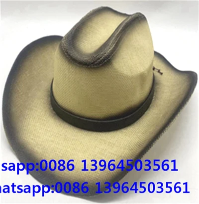 Nödställda Vintage Cowboy Män Hatt