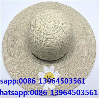 Daisy Flower Straw Paper Women Hat