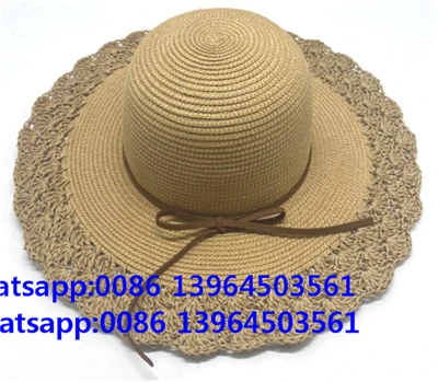 Kvinnor Paper Crochet Lady Beach Hat