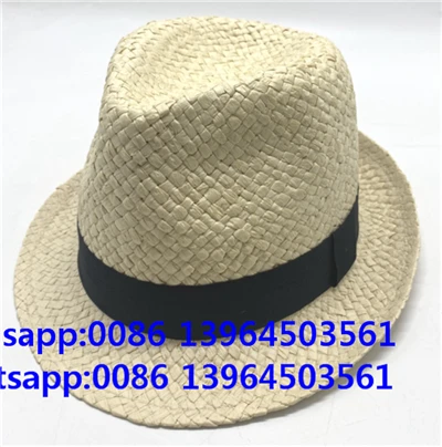 Handgjord pappersvävd kräm sommarhatt
