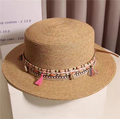 Boho Chic Brown Papper Halm Kvinnor Hatt