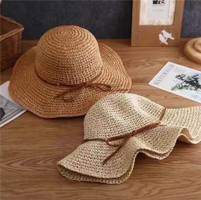 Klassiskt vikbart papper för damer Beach Hat