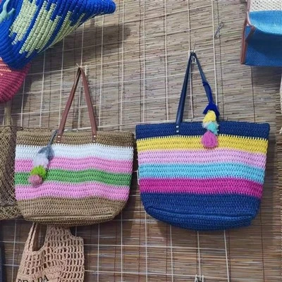 Färgglada regnbåge kvinnor Big Beach Bag