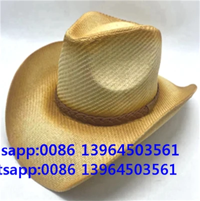 Halmsolhatt för män Cowboy Paper Hat
