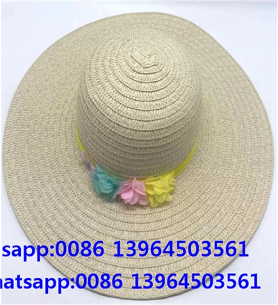 Beidge Summer Women Hat Med Handgjord Blomma