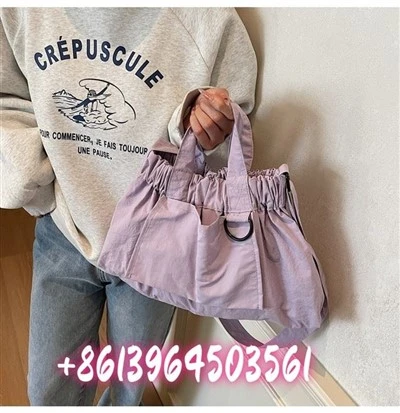 Nylon axelväskor dubbla handtag